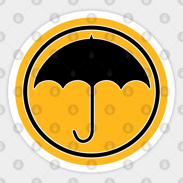 Umbrella Academy Signal - Black Sticker by UnOfficialThreads